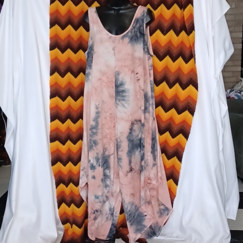 Nik and Nash Jumpsuit Multicolored Tie Dye Size XL, 24" PTP